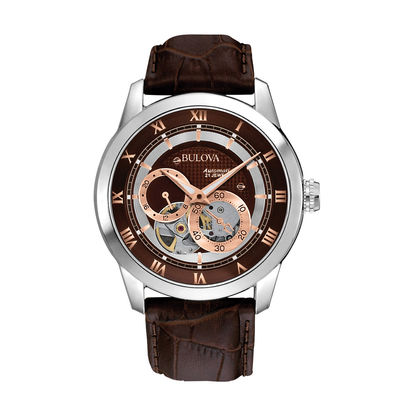 Bulova 98A165 Rose Gold Sutton Automatic Skeleton Dial