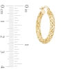 Thumbnail Image 2 of Diamond-Cut Mesh Hoop Earrings in 10K Gold