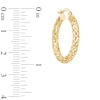 Thumbnail Image 1 of Diamond-Cut Mesh Hoop Earrings in 10K Gold