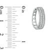 Thumbnail Image 2 of 1/4 CT. T.W. Diamond Hoop Earrings in Sterling Silver