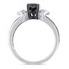 Thumbnail Image 3 of 1 CT. T.W. Black and White Diamond Split Shank Engagement Ring in Sterling Silver