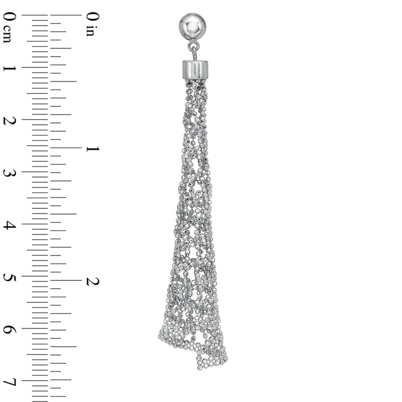 Main Image 2 of Beaded Dangle Earrings in Sterling Silver