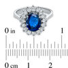 Thumbnail Image 3 of Your Stone Your Story™ Oval Blue Sapphire and 5/8 CT. T.W. Diamond Frame Ring in 14K White Gold