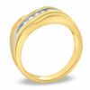 Thumbnail Image 2 of Men's 1/4 CT. T.W. Diamond Slant Wedding Band in 14K Gold