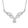 Thumbnail Image 1 of 1/6 CT. T.W. Diamond Heavenly Necklace in 10K White Gold