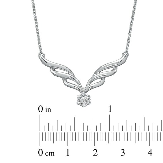 1/6 CT. T.w. Diamond Heavenly Necklace in 10K White Gold