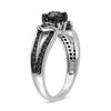 Thumbnail Image 2 of 1 CT. T.W. Black Diamond Engagement Ring in Sterling Silver