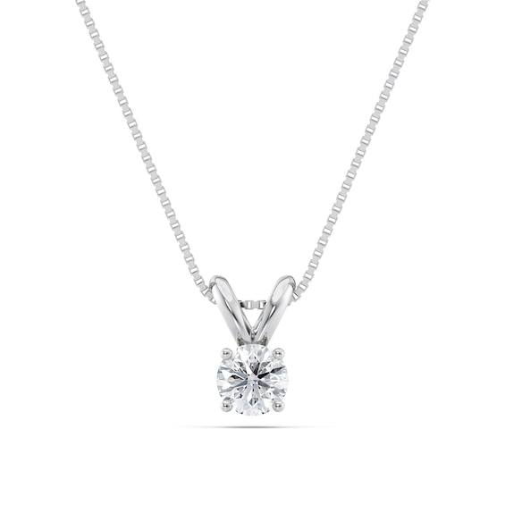 1/3 CT. Certified Diamond Solitaire Pendant in Platinum (I/Vs2)