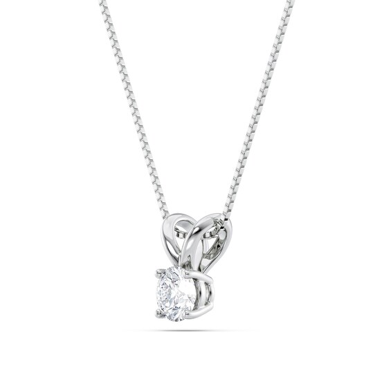1/3 CT. Certified Diamond Solitaire Pendant in Platinum (I/Vs2)