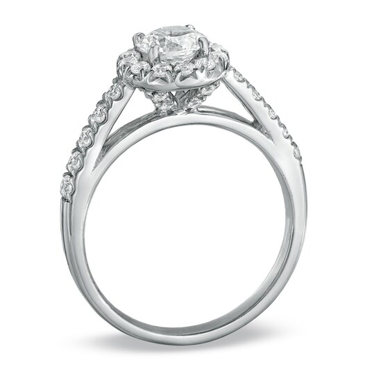 1-1/2 CT. T.w. Diamond Frame Bridal Set in 14K White Gold