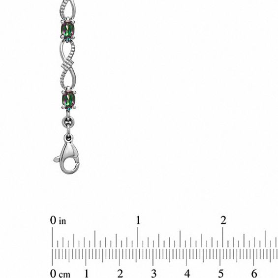 Mystic FireÂ® Topaz and Diamond Accent Bracelet in Sterling Silver - 7.25"
