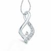 Thumbnail Image 1 of Diamond Accent Teardrop Pendant in Sterling Silver