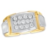 Thumbnail Image 1 of 1/2 CT. T.W. Diamond Triple Row Ring in 10K Two-Tone Gold