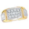 Thumbnail Image 0 of Men's 1/2 CT. T.W. Diamond Triple Row Ring in 10K Two-Tone Gold