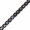 Thumbnail Image 1 of 7.0mm Cushion-Cut Mystic Fire® Topaz Tennis Bracelet in Sterling Silver - 7.25"