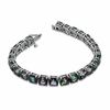 Thumbnail Image 2 of 7.0mm Cushion-Cut Mystic Fire® Topaz Tennis Bracelet in Sterling Silver - 7.25"