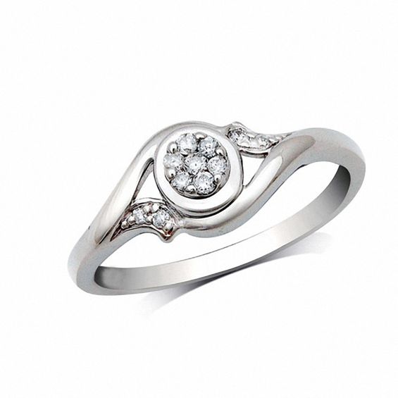 Cherished Promise Collectionâ¢ Diamond Accent Promise Ring in Sterling Silver