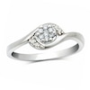 Thumbnail Image 0 of Cherished Promise Collection™ 1/15 CT. T.W. Diamond Swirl Promise Ring in Sterling Silver