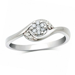 Cherished Promise Collection™ 1/15 CT. T.W. Diamond Swirl Promise Ring in Sterling Silver