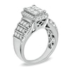 Thumbnail Image 2 of 1-1/2 CT. T.W. Princess-Cut Composite Diamond Engagement Ring in 14K White Gold