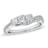 Thumbnail Image 0 of 1/2 CT. T.W. Diamond Three Stone Engagement Ring in 14K White Gold