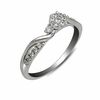 Thumbnail Image 1 of Cherished Promise Collection™ 1/4 CT. T.W. Diamond Flower Promise Ring in 10K White Gold