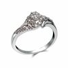 Thumbnail Image 2 of 1/5 CT. T.W. Diamond Flower Swirl Promise Ring in 10K White Gold