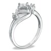 Thumbnail Image 1 of Cherished Promise Collection™ 1/10 CT. T.W. Quad Princess-Cut Diamond Promise Ring in Sterling Silver