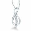Thumbnail Image 1 of Diamond Accent Fancy Teardrop Pendant in Sterling Silver