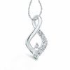 Thumbnail Image 1 of Diamond Accent Fancy Teardrop Pendant in Sterling Silver