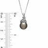Thumbnail Image 2 of 9.0mm Tahitian Cultured Pearl and Diamond Accent Pendant in 10K White Gold