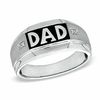 Thumbnail Image 1 of Men's Diamond Accent "Dad" Ring in 10K White Gold