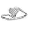 Thumbnail Image 0 of Diamond Accent Heart Bypass Ring in 10K White Gold