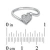 Thumbnail Image 2 of Diamond Accent Heart Bypass Ring in 10K White Gold