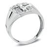 Thumbnail Image 1 of Men's Diamond Accent Crucifix Band in 10K White Gold