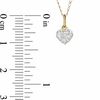Thumbnail Image 2 of Child's Crystal Heart Pendant in 14K Gold - 13"