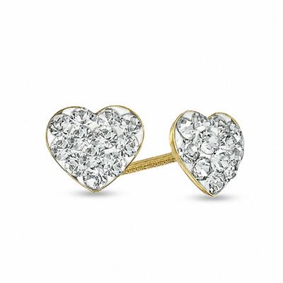 little girl heart earrings