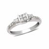 Thumbnail Image 1 of Cherished Promise Collection™ 1/4 CT. T.W. Princess-Cut Quad Diamond Ring in 10K White Gold