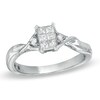 Thumbnail Image 1 of Cherished Promise Collection™ 1/5 CT. T.W. Princess-Cut Composite Diamond Promise Ring in 10K White Gold