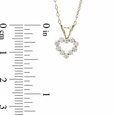 Zales Child's Puffed Heart Pendant in 14K Gold - 13