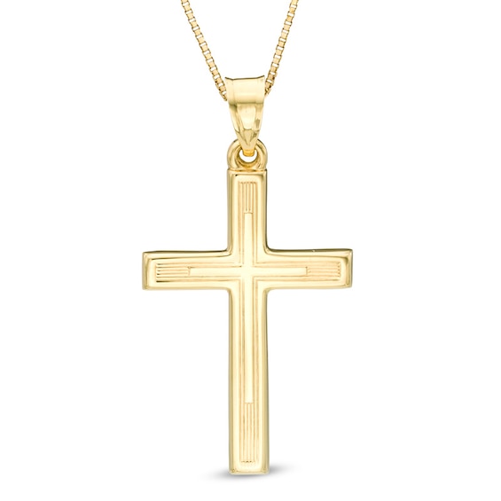 Cross Necklace Charm in 14K Gold