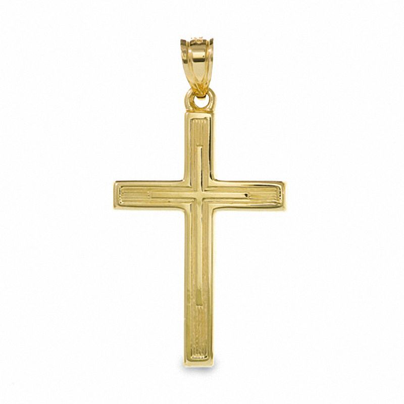 Mens Sterling SIlver & 18K Gold Over Silver Crucifix Cross Pendant Necklace