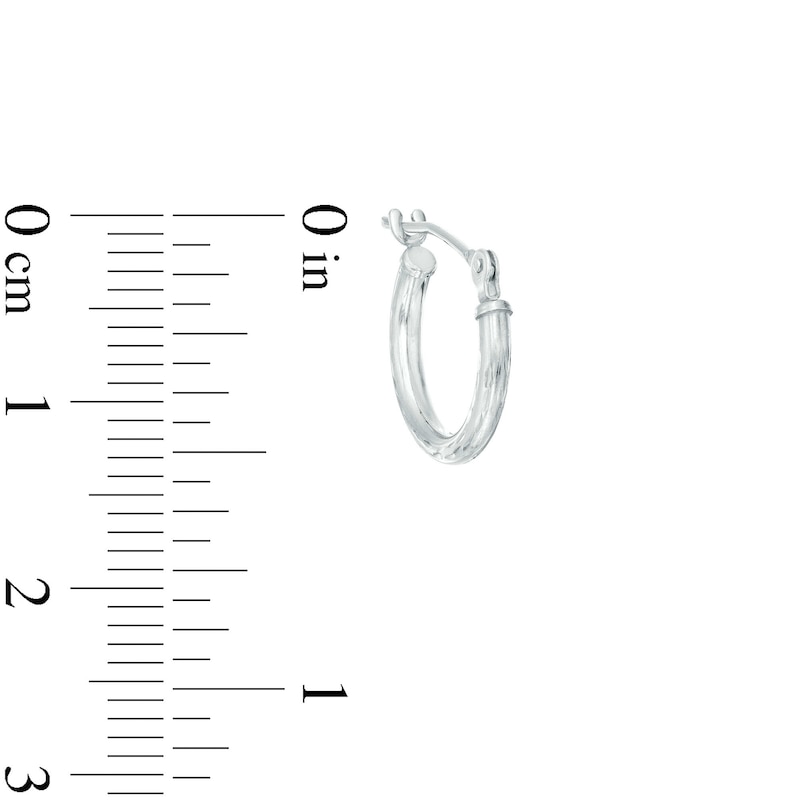 13mm Open Heart Hoop Earrings in 10K Gold