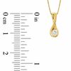 Thumbnail Image 2 of Sirena™ 1/10 CT. Diamond Solitaire Twist Pendant in 14K Gold