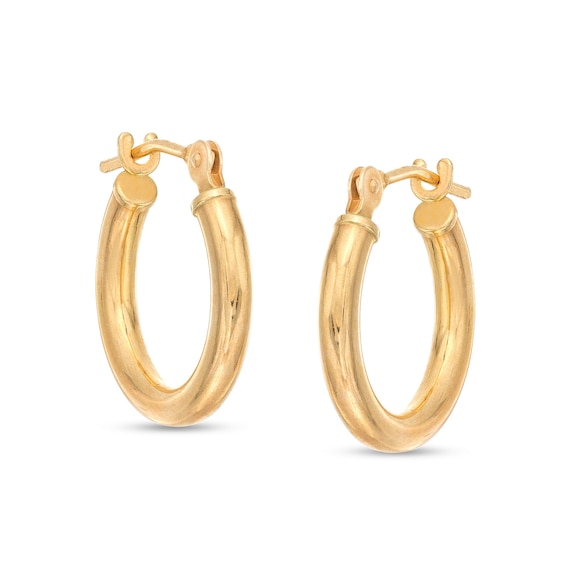 14mm Hoop Earrings in 14K Gold