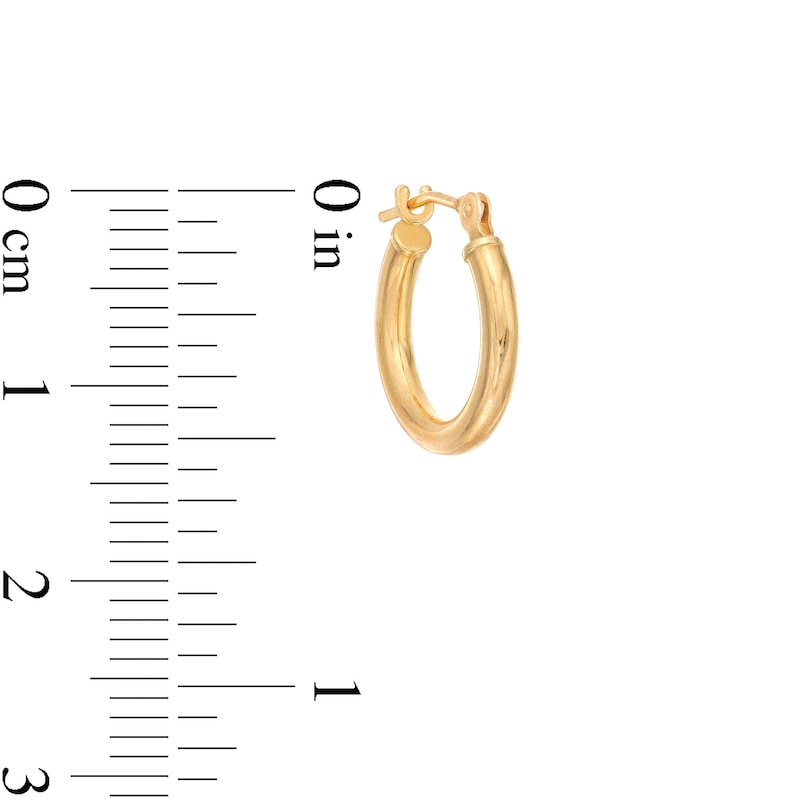 14mm Hoop Earrings in 14K Gold