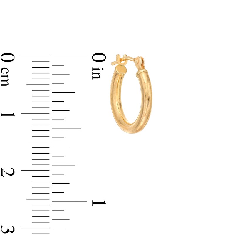 14mm Hoop Earrings in 14K Gold