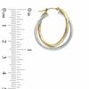 Thumbnail Image 1 of 25mm Two-Tone Double Hoop Earrings in Sterling Silver with 14K Gold Plate