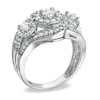 Thumbnail Image 1 of 1 CT. T.W. Diamond Three Stone Swirl Ring in 10K White Gold
