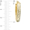 Thumbnail Image 2 of Two-Tone Quilted Diamond-Cut Hoop Earrings in Sterling Silver with 14K Gold Plate